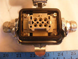 HARTING 6-PIN MALE CONNECTOR AND BASE MODEL HAN-E6F HS12
