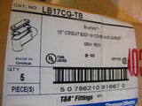 Thomas & Betts LB17CG-TB BlueKote 1/2" Conduit Body W/Cover & Gasket NIB Lot of