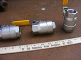 Lot of 3 New Parker 1" Stainless Steel Ball Valve 2000 WOG Test F S CF8M NICE