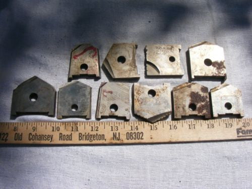 Lot of 10 Misc. Madison & W.C.T. High Speed Adjustable Reamer Blades Various Siz