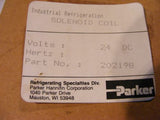 Parker Refrigeration 202198 Solenoid Coil 24 DC New In Box