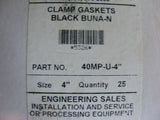 Box of 25 40MP-U-4" Clamp Gaskets Buna-N