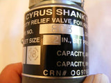 Cyrus Shank Co. Type 803 Safety Relief Valve 150 PSIG Inlet 1/2" 355 SCFM