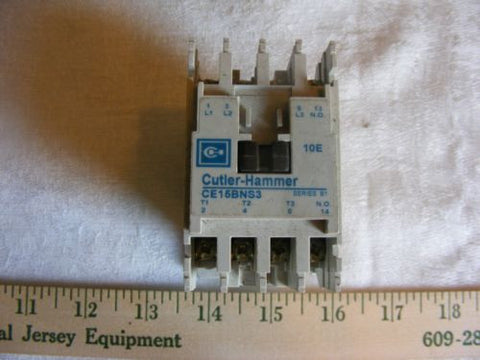 Cutler-Hammer CE15BNS3A CONTACTOR 3POLE 1NO AUXILIARY 110/120VAC