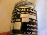 Cyrus Shank Co. Type 803 Safety Relief Valve 100 PSIG Inlet 1/2" 246 SCFM