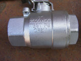 Lot of 3 New Parker 1" Stainless Steel Ball Valve 2000 WOG Test F S CF8M NICE