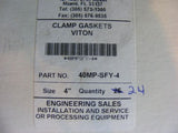 Box of 24 40MP-SFY-4 Clamp Gaskets Viton 4" NIB