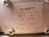 Parker Speed King K142077 SK-200 double solenoid base