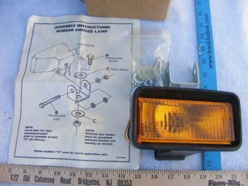 36v amber rubber housed rectangular light sy600036-a with  Bracket Taylor Dunn