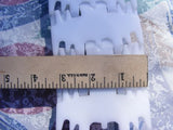 7' of UNI White Plastic Conveyor Chain 3 1/4" wide each tab 2" long Pinned