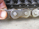 Qty 2 #80 80 link x 6' 12' total roller chain  unused