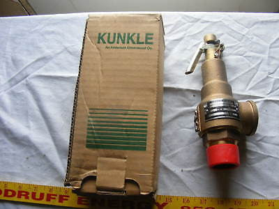 Kunkle Bronz Pressure Safety Relief Valve 1 1/4"  Set 35 psi 813 Cap 6010FF01 LM